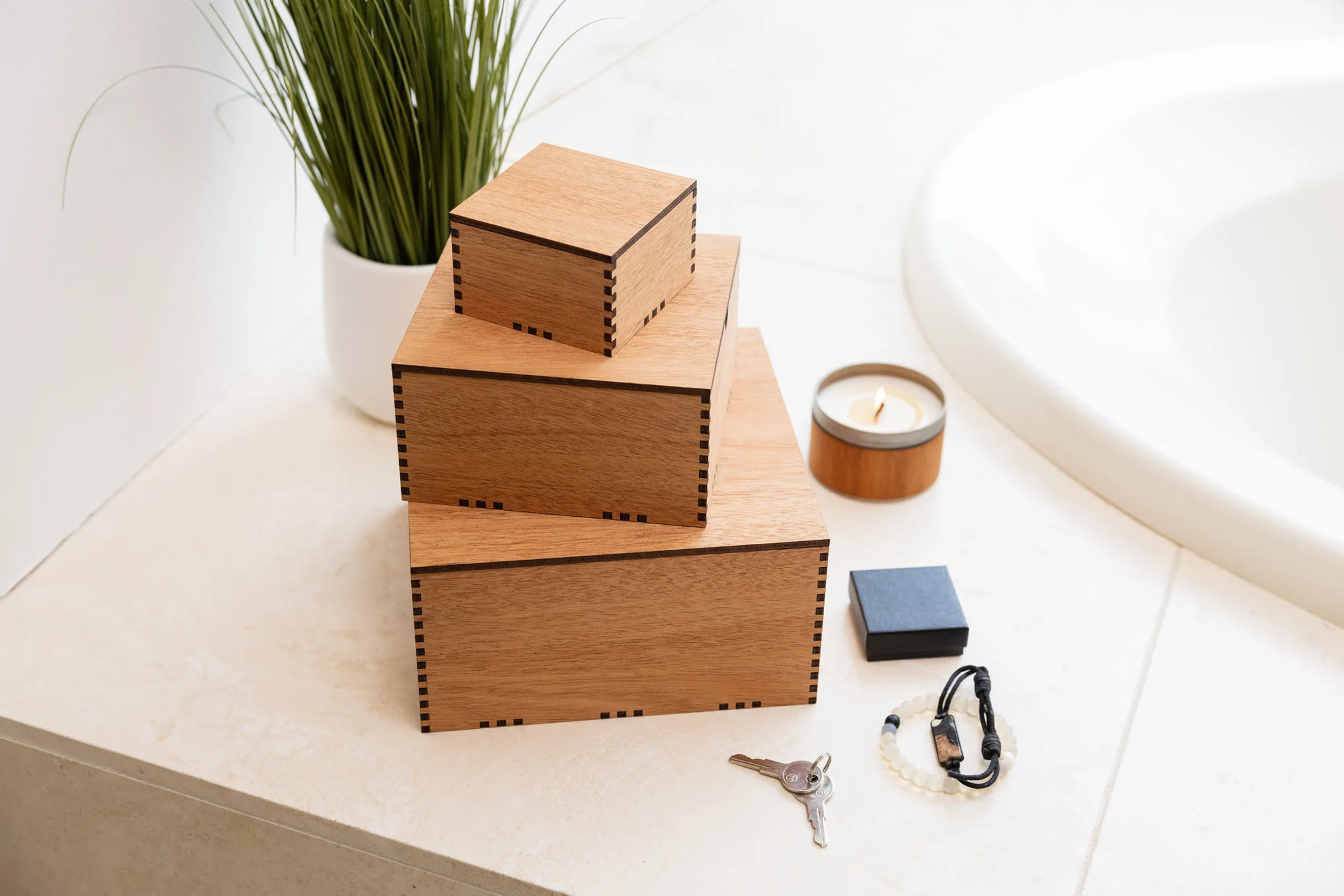 6" Wood Gift Box - Image 7