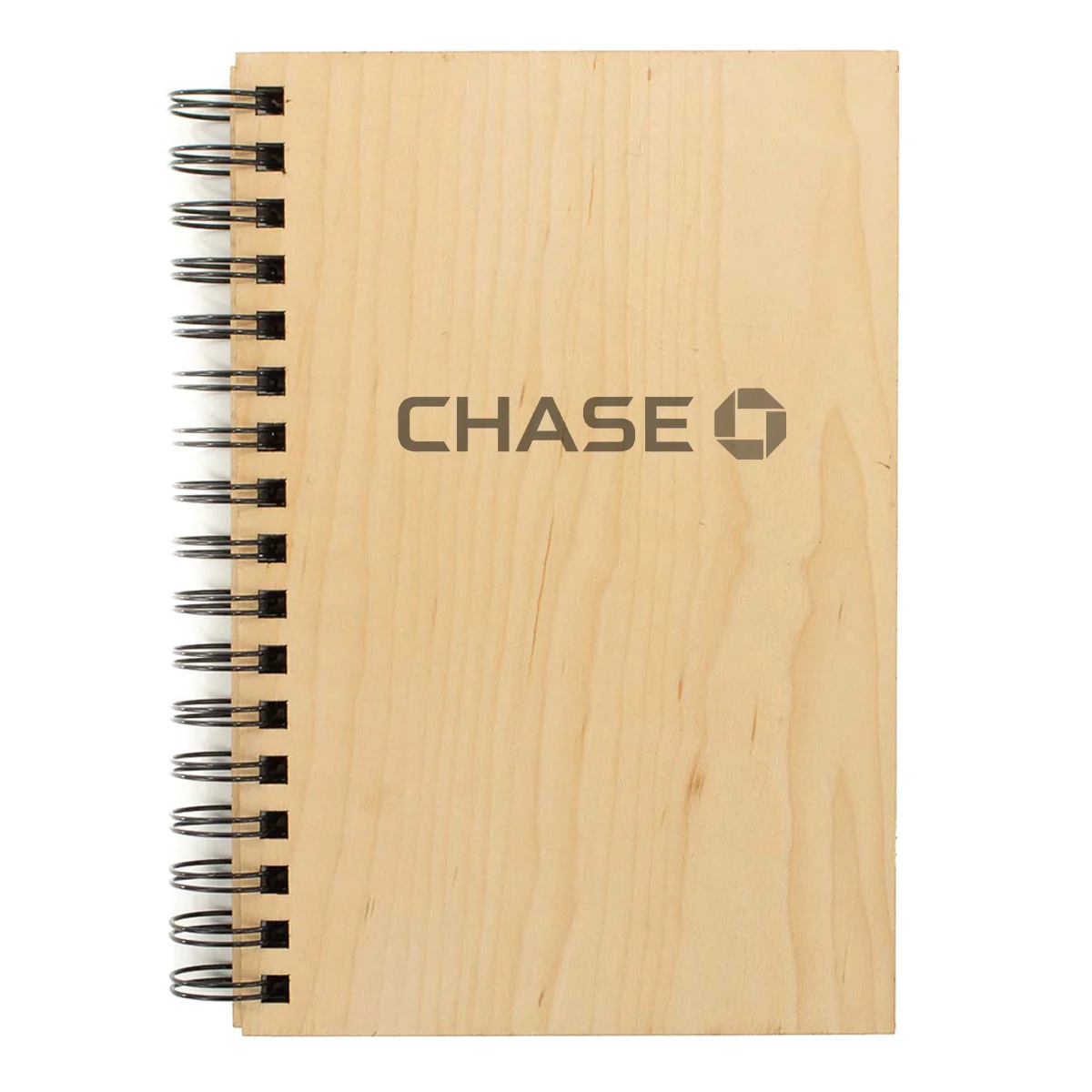 Wood Customizable Spiral Journal with Corporate Logo - Image 3
