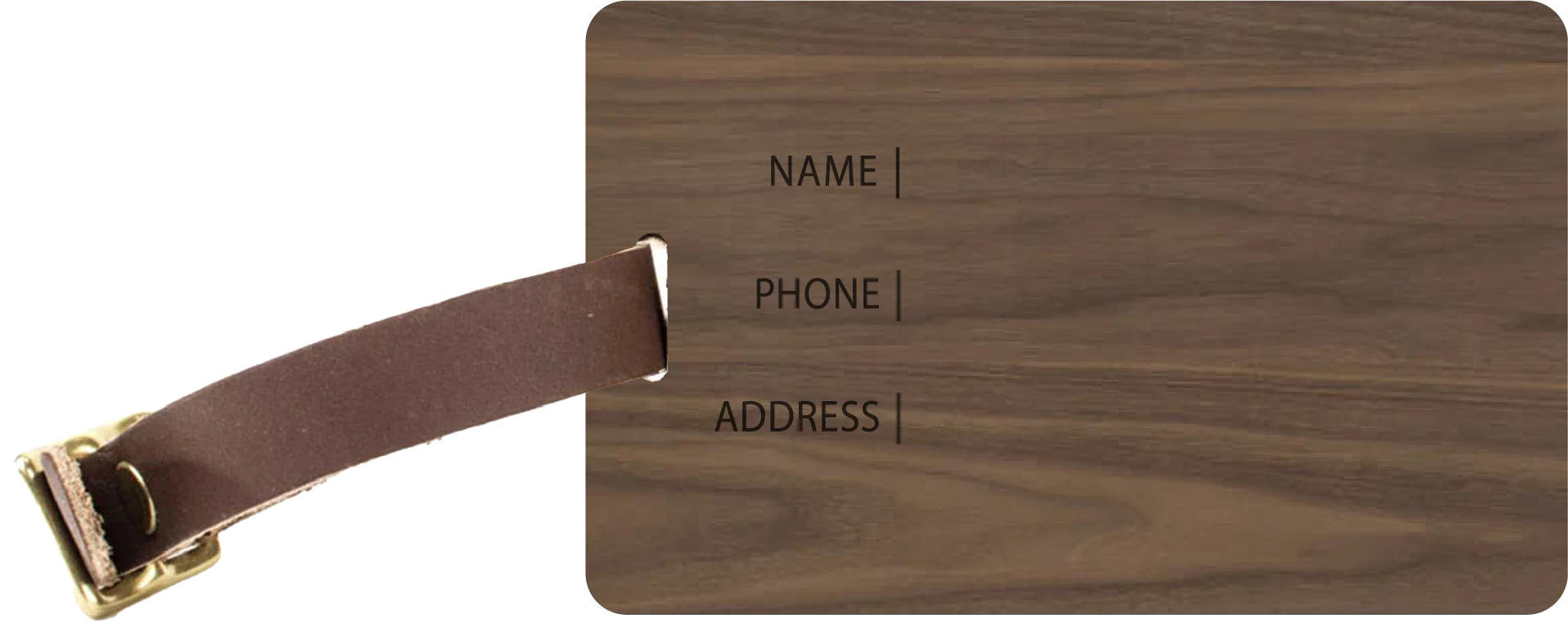 Wood Luggage Tag - Image 3