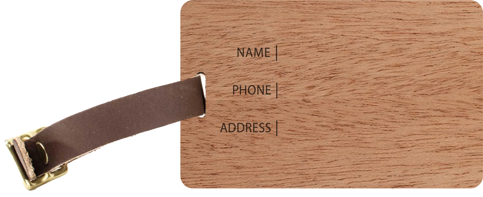 Wood Luggage Tag - Image 5