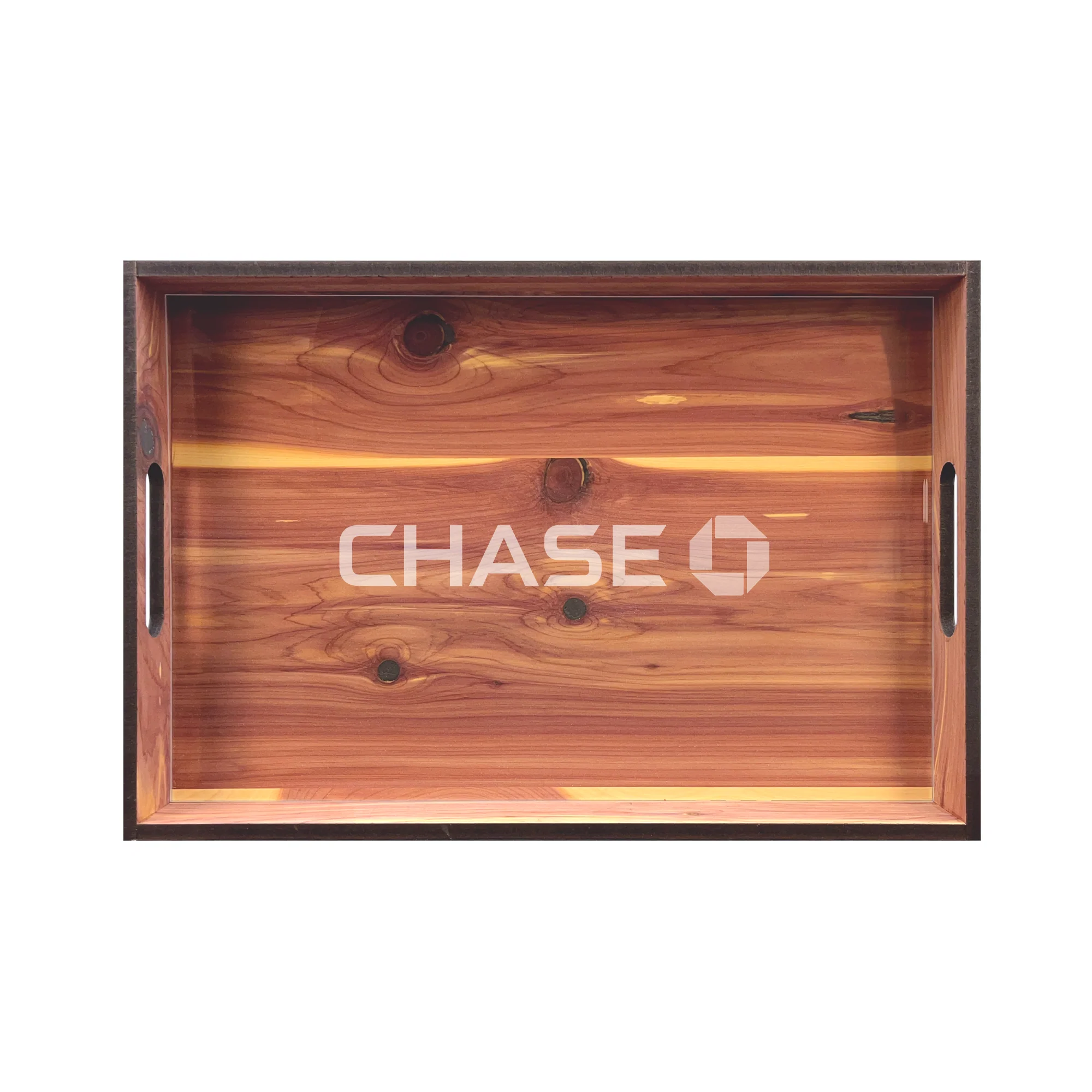 Wood Serving Tray with Corporate Logo - Image 3